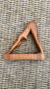 Hand-Carved Wooden Yoga Poses Art - Serene and Spiritual Home Decor