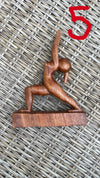 Hand-Carved Wooden Yoga Poses Art - Serene and Spiritual Home Decor