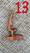 Hand-Carved Wooden Yoga Poses Art - Serene and Spiritual Home Decor