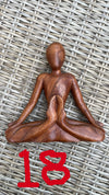 Hand-Carved Wooden Yoga Poses Art - Serene and Spiritual Home Decor