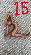 Hand-Carved Wooden Yoga Poses Art - Serene and Spiritual Home Decor