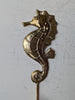 Seahorse brass hook