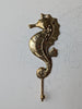 Seahorse brass hook