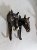 Brass horse childrens wall sculpture hook