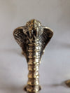 Cobra door pull 14", vintage solid bronze serpent door handle