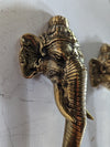 Elephant/Ganesha entry door handle, vintage bronze elephant door handle
