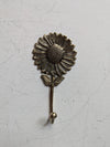 Sunflower brass hook