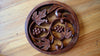 Wood carved grape vine medallion, beautiful hand carved