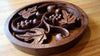 Wood carved grape vine medallion, beautiful hand carved