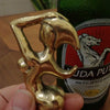 Unique Naked woman silhouette brass bottle opener - Exquisite Handcrafted Art Piece