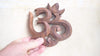 Wooden hand carved Om symbol 3 sizes