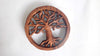 Tree of life mandala, wooden medallion hand carved tree
