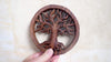 Tree of life mandala, wooden medallion hand carved tree