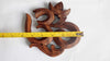 Wooden hand carved Om symbol 3 sizes