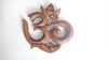 Wooden hand carved Om symbol 3 sizes