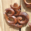 Wooden hand carved Om symbol 3 sizes