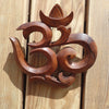 Wooden hand carved Om symbol 3 sizes
