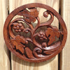 Wood carved grape vine medallion, beautiful hand carved