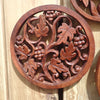 Wood carved grape vine medallion, beautiful hand carved