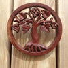 Grape tree  of life mandala, wooden medallion