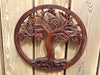 Grape tree  of life mandala, wooden medallion