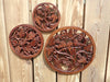 Wood carved grape vine medallion, beautiful hand carved