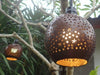 Coconut bistro patio light hand carved in Bali. Set of 6 coconuts