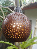 Coconut bistro patio light hand carved in Bali. Set of 6 coconuts