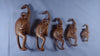 Hand carved wood monkey family, Barrel full of monkeys