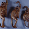 Hand carved wood monkey family, Barrel full of monkeys