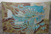 Hand painted batik sarong, wall art, ocean