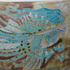 Hand painted batik sarong, wall art, ocean