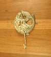 Mermaid circle brass hook