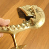 Skull and Spine entry door handle, vintage solid bronze door handle