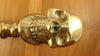 Skull and Spine entry door handle, vintage solid bronze door handle