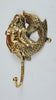 Mermaid circle brass hook