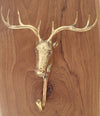 Brass Moose wall sculpture hook