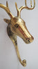 Brass Moose wall sculpture hook