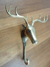 Brass Moose wall sculpture hook