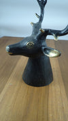 Brass deer head  Christmas candle holder