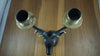 Brass deer head  Christmas candle holder