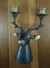 Brass deer head  Christmas candle holder