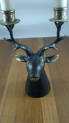 Brass deer head  Christmas candle holder