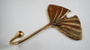 Brass Fan leaf hanger or hook for the home