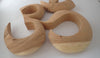 Wooden hand carved wood Om symbol 3 sizes