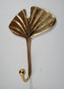 Brass Fan leaf hanger or hook for the home