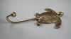 Brass turtle hanger or hook for childs room, home decor.