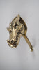 Brass dragon skull wall sculpture hook