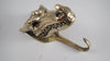 Brass dragon skull wall sculpture hook