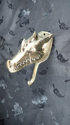 Brass dragon skull wall sculpture hook